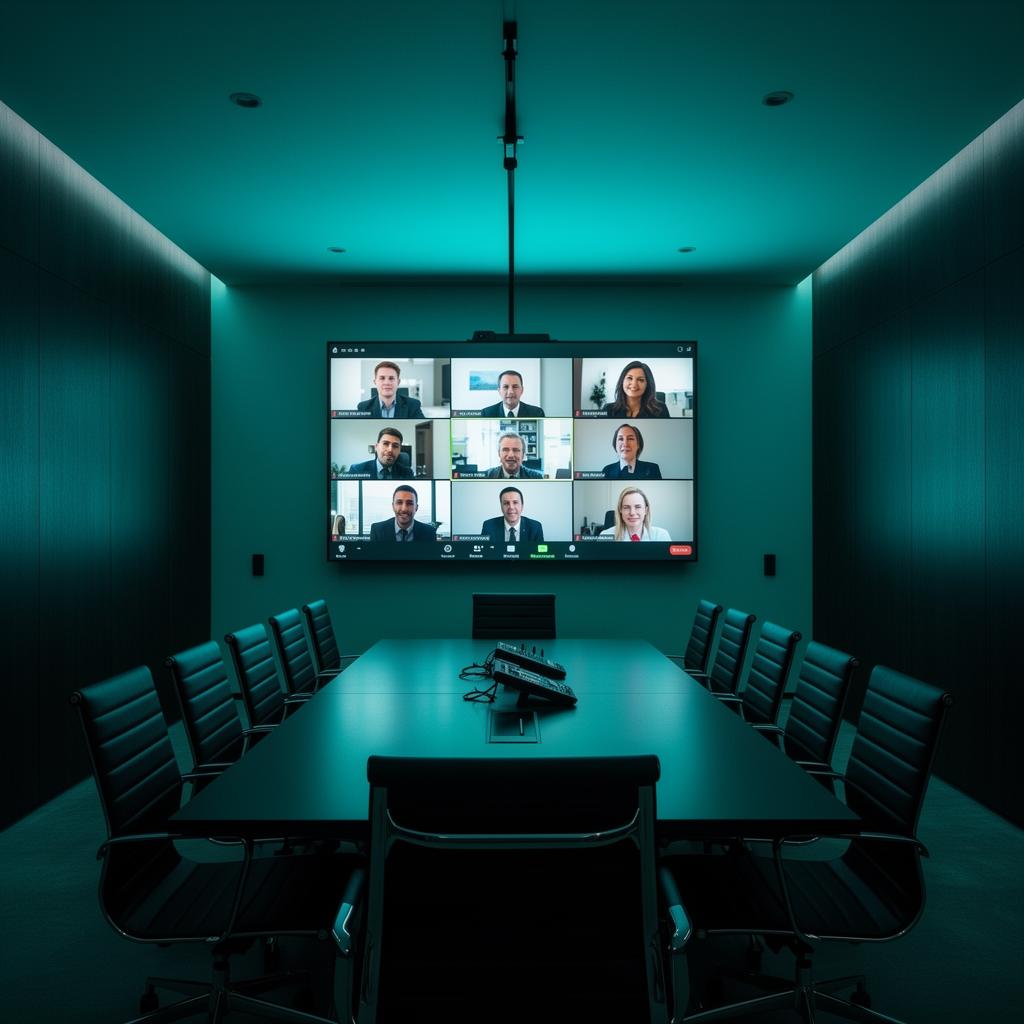 Conference room with AV setup